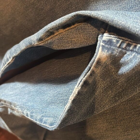 Vintage Oliver Pease Denim Snap Front Jumpsuit - Size 8 - Picture 8 of 8